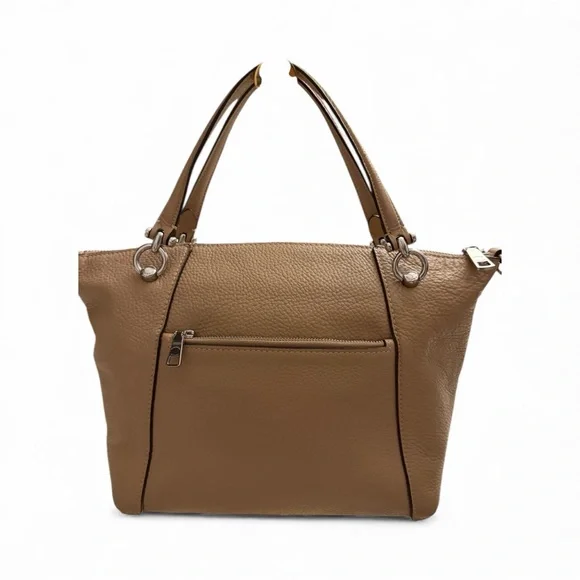 Coach Kacey Satchel in a taupe or beige color. - Picture 6 of 12